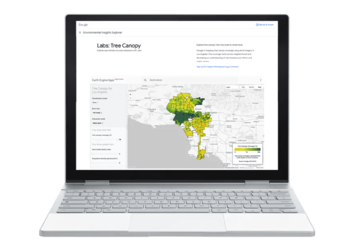 Google Maps is making it easier to see wildfires and tree coverage